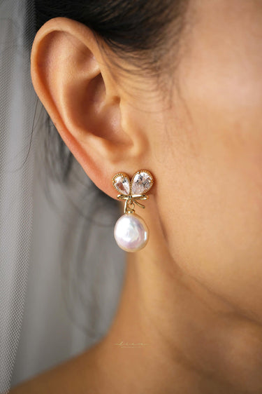 Crystal Bowknot Drop Earrings - Style #ER-004