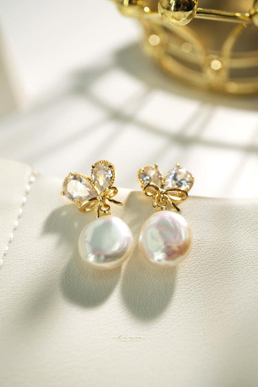 Crystal Bowknot Drop Earrings - Style #ER-004