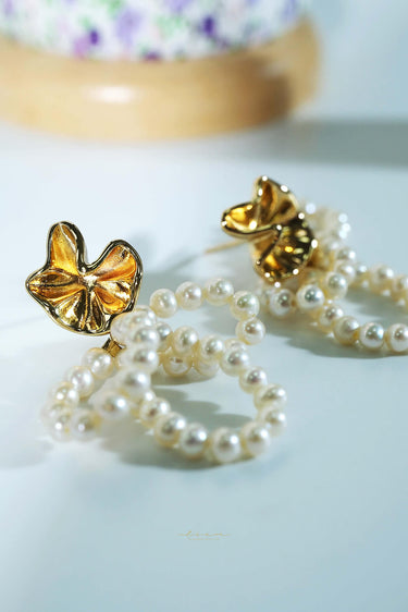 Pearl Cluster Drop Earrings - Style #ER-001