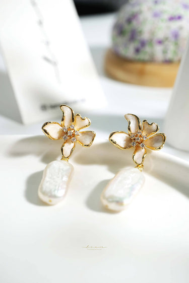 Baroque Pearl Drop Earrings - Style #ER-002
