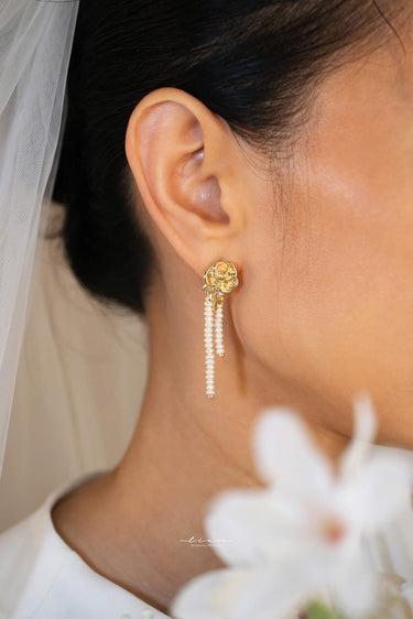 Freshwater Pearl Waterfall Earrings - Style #ER-003
