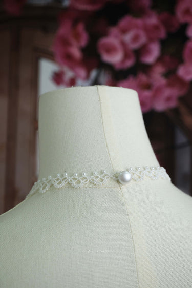 Simple Pearl Bridal Choker Necklace - Style #NL-001