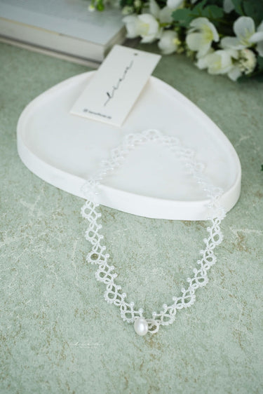 Simple Pearl Bridal Choker Necklace - Style #NL-001