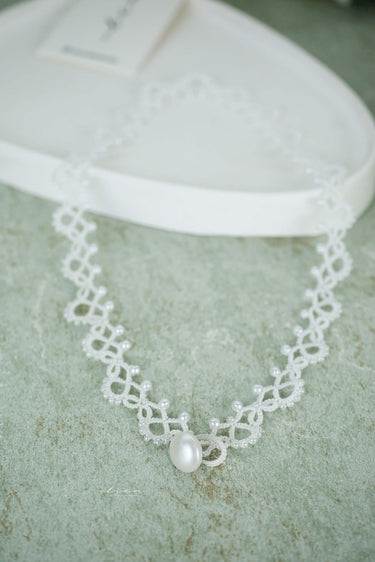 Simple Pearl Bridal Choker Necklace - Style #NL-001