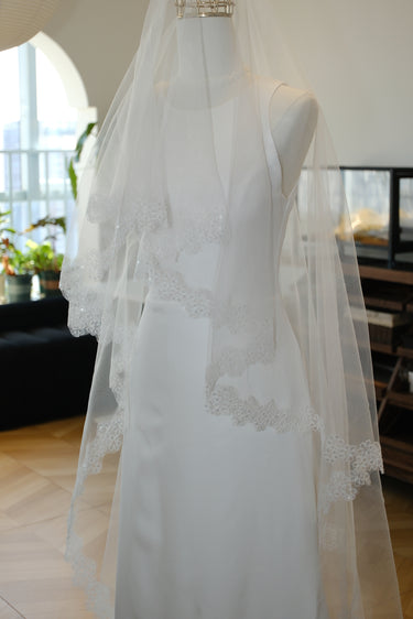 Classic Handmade Lace Embroidery Veils - Style #HV-013