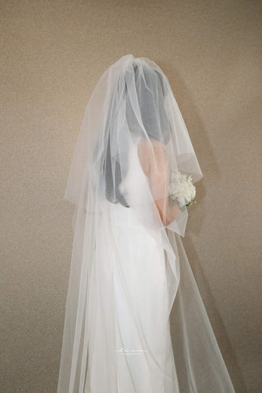 Personalized Chapel Length Drop Veil - Style #HV-009