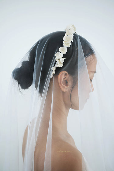 Hand Sculpted Clay Cosmos Flowers Tiara - Style #HC-002